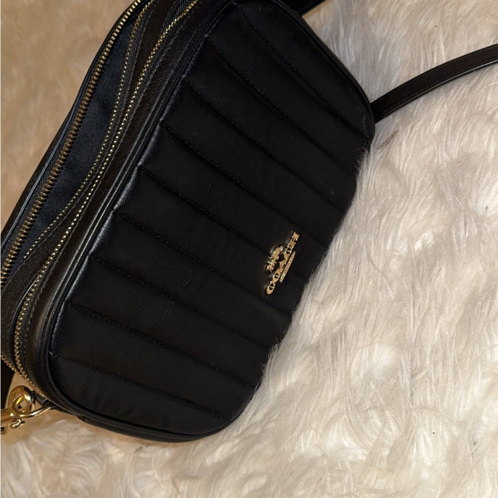 Coach Black Jess Crossbody bag with linear quilting